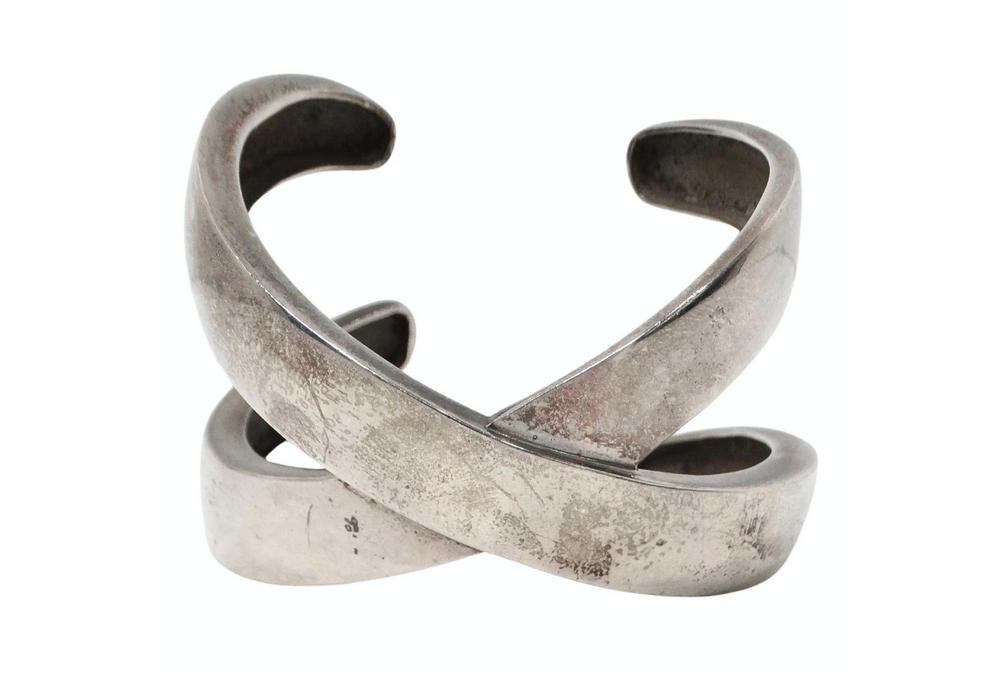 1985 Paloma Picasso for Tiffany & Co. Sterling Silver Graffiti X Cuff Bracelet