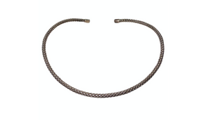Vintage Sterling Silver Rope Chain Choker Necklace