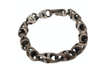 Vintage Sterling Silver Anchor Chain Link Toggle Bracelet