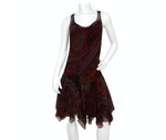Y2K Ralph Lauren Silk Chiffon Paisley Print Sleeveless Dress