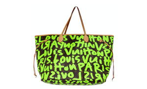 2009 Stephen Sprouse for Louis Vuitton Monogram Graffiti Neon Neverfull Tote Bag