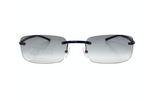 1990s Gucci Gradient Blue Tinted Frameless Rectangular Lens Sunglasses