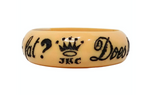 Y2K JKC "Does This Bracelet Make Me Look Fat?" Yellow Resin Bangle