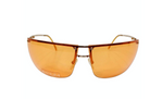Y2K Gucci Orange Frameless Gold Tone Metal Oversized Sunglasses