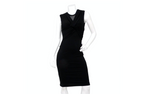 Tom Ford Black Wrap Detail Sleeveless Midi Dress