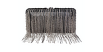 2017 Chanel Silver-Tone Fringe Black Lambskin Leather Clutch With Chain