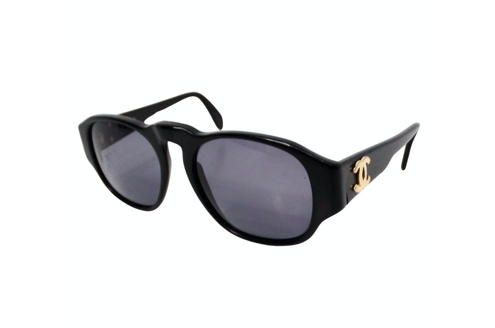 Chanel Interlocking CC Black Square Framed Sunglasses