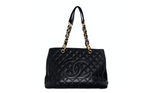 Chanel Black Quilted Caviar Leather Grand Shopping Tote Bag circa 2006-08