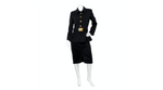 Chanel Black Ruched & Belted Silk Jacket & Skirt Suit Set circa 2019