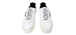 Chanel White & Black Calfskin Leather Sneakers