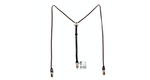 Chanel Black Calfskin Leather Gold-Tone Interlocking CC Chain Suspenders