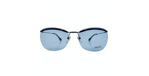 Versace Blue Frameless Aviator Sunglasses circa 1990s