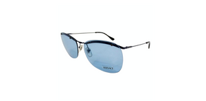 Versace Blue Frameless Aviator Sunglasses circa 1990s