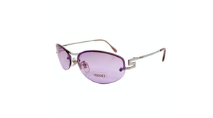 Versace Oval Frameless Purple Lens Sunglasses circa 1990s