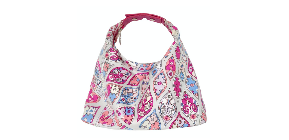 Emilio Pucci Nylon Abstract  Floral Print Top Handle Bag circa Y2K
