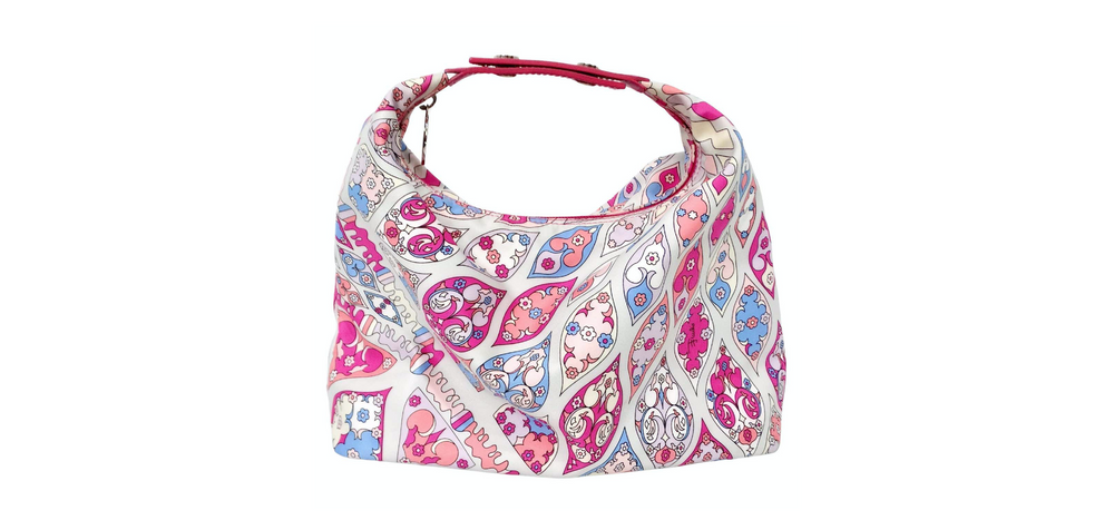 Emilio Pucci Nylon Abstract  Floral Print Top Handle Bag circa Y2K