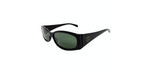 Gucci Black Oval Frame Green Tinted Sunglasses circa 1999