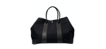 Hermes Black Toile & Negonda Garden Party 39 Tote Bag