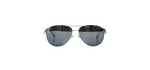 Chanel White Lambskin Quilted Aviator Sunglasses With Polarized Lenses