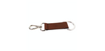 Rolex Brown Leather Logo Embossed Keychain