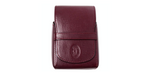 Cartier Le Must de Cartier Burgundy Leather Pouch circa 1980s