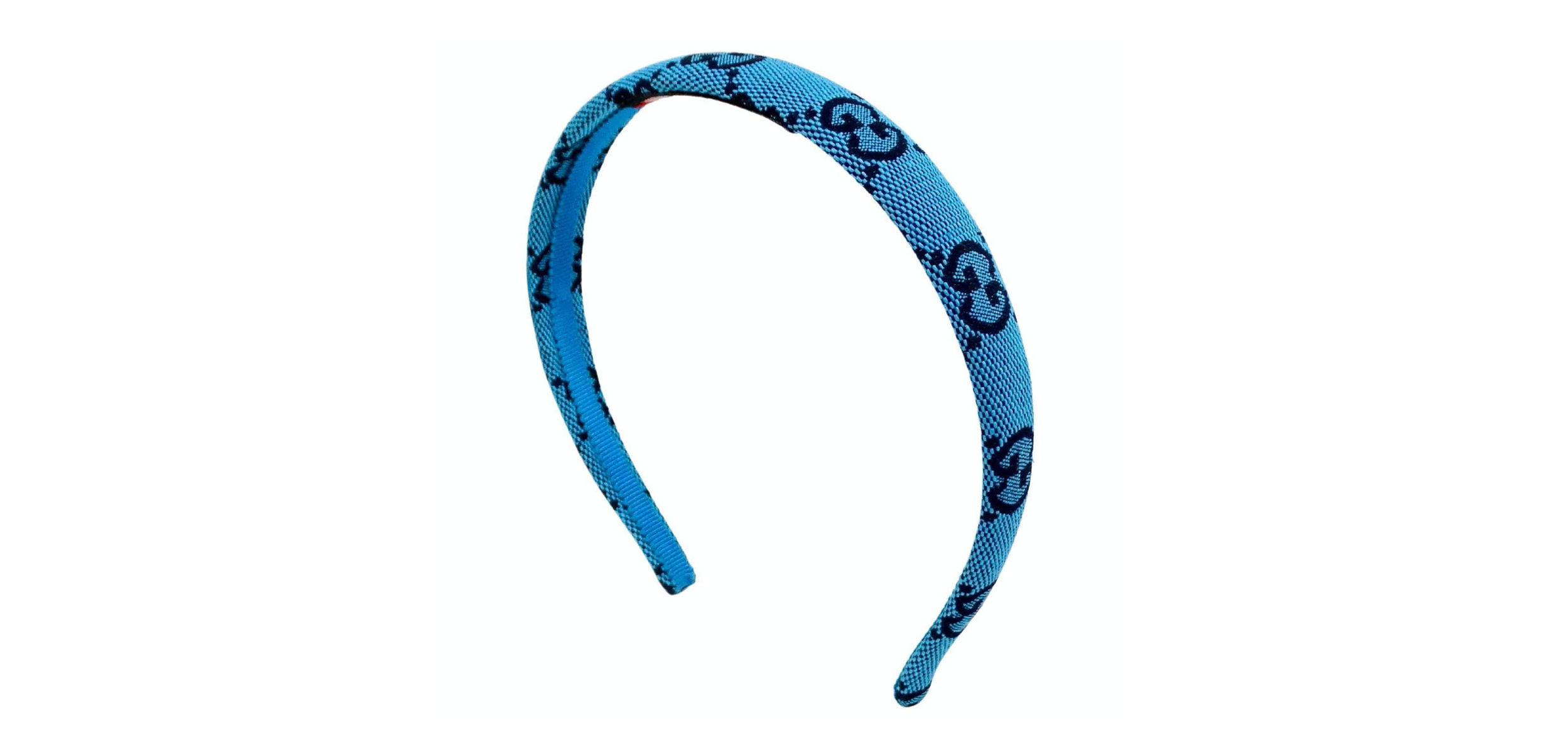 Gucci Blue GG Monogram Canvas Headband – Vintage by Misty