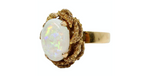 Australian Opal 18k Gold Cocktail Ring circa 1970s