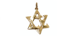 14k Gold "LOVE" Star of David Pendant circa 1990s