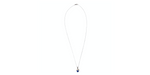 Blue Star Sapphire 14k White Gold Pendant Necklace circa 1960s
