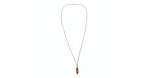 14k Gold Chain Link Filigree Mezuzah Pendant Necklace circa 1990s