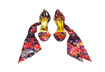 Christian Louboutin Nylon Multicolor Galaxy Printed Ribbon Sandals