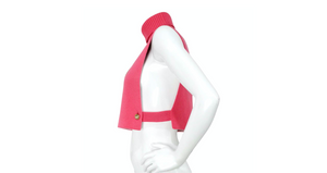 Chanel Pink Cashmere Crystal "29" Turtleneck Vest 2019