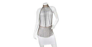Agent Provocateur Yarolika Gunmetal Crystal Beaded Droplet Playsuit