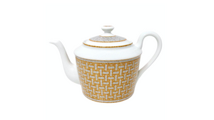 Hermes Mosaique au 24 Van Quatre Gold Porcelain Teapot