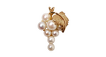14k Gold & Pearl Grape Pendant circa 1940s