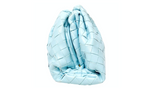 Bottega Veneta Pale Blue Leather Intrecciato Teen Pouch Clutch