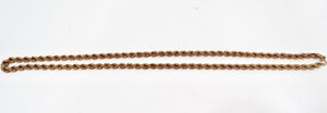 14k Italian Gold Rope Chain Necklace circa 1980s