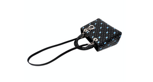 Christian Dior Black Calfskin Embroidered Flower Lady Dior Handbag circa 2015