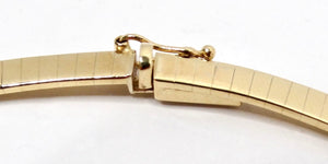 14k Italian Gold Omega Necklace circa 1980s