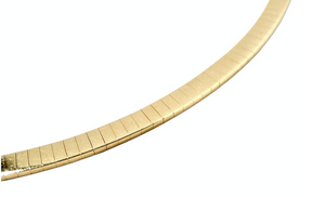 14k Italian Gold Omega Necklace circa 1980s