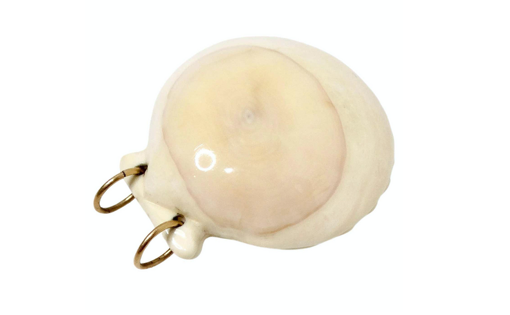 14k Gold Scallop Shell Necklace Pendant circa 1970s
