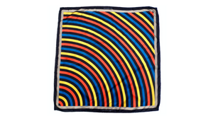 Louis Vuitton x Sol LeWitt "Undertow" Primary Stripe Print Silk Scarf circa 1988