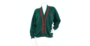 Gucci Green & Red Trim Cotton Logo Patch Cardigan circa 1980s