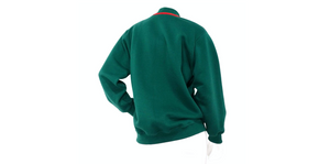 Gucci Green & Red Trim Cotton Logo Patch Cardigan circa 1980s