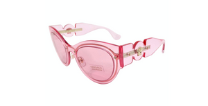 Versace Medusa Pink Transparent Butterfly Frame Sunglasses circa Y2K