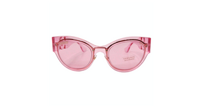 Versace Medusa Pink Transparent Butterfly Frame Sunglasses circa Y2K