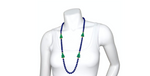 Costume Blue Lapis & Jade Style Beaded Buddha Necklace