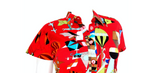 Hermes "Les Folies du Ciel" Hot Air Balloon Print Button-Up Shirt circa 1980s