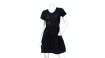 Chanel Black Perforated Cotton Mini Babydoll Dress