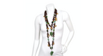 Erickson Beamon Costume Jade & Wood Chain Link Bug Charm Necklace